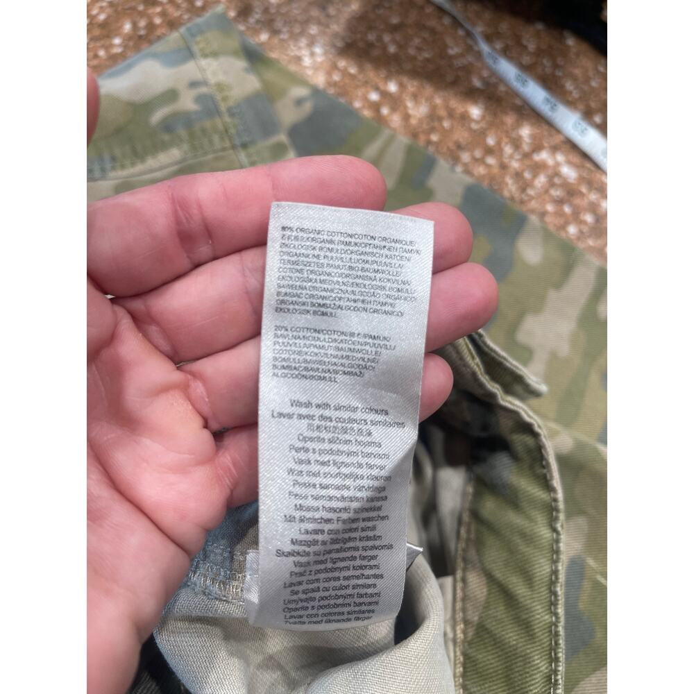 Camo Wide Leg Jeans - Olive Green Flare UK12/US8 - Picture 8 of 8